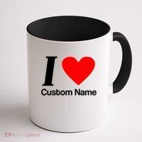 I Heart Custom Name Text Personalize Coffee Mug thumb 1