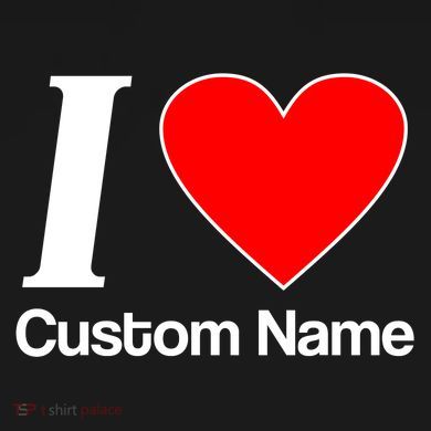 I Heart Custom Name Text Personalize Women's Perfect Tri Tunic Long Sleeve Shirt