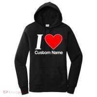 I Heart Custom Name Text Personalize Women's Hoodie thumb 0