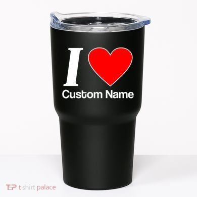 I Heart Custom Name Text Personalize Tumbler