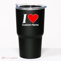 I Heart Custom Name Text Personalize Tumbler thumb 0