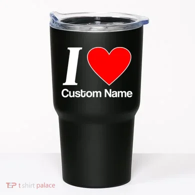 I Heart Custom Name Text Personalize Tumbler