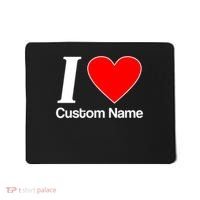 I Heart Custom Name Text Personalize Mousepad thumb 0