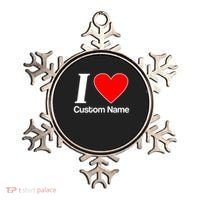 I Heart Custom Name Text Personalize Ornament thumb 0