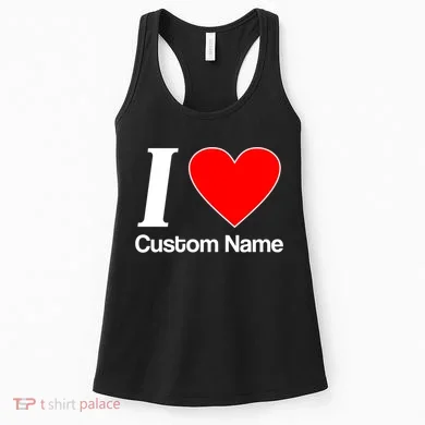 I Heart Custom Name Text Personalize Women's Tank Top