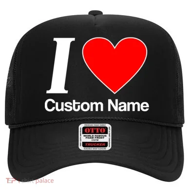 I Heart Custom Name Text Personalize Hat