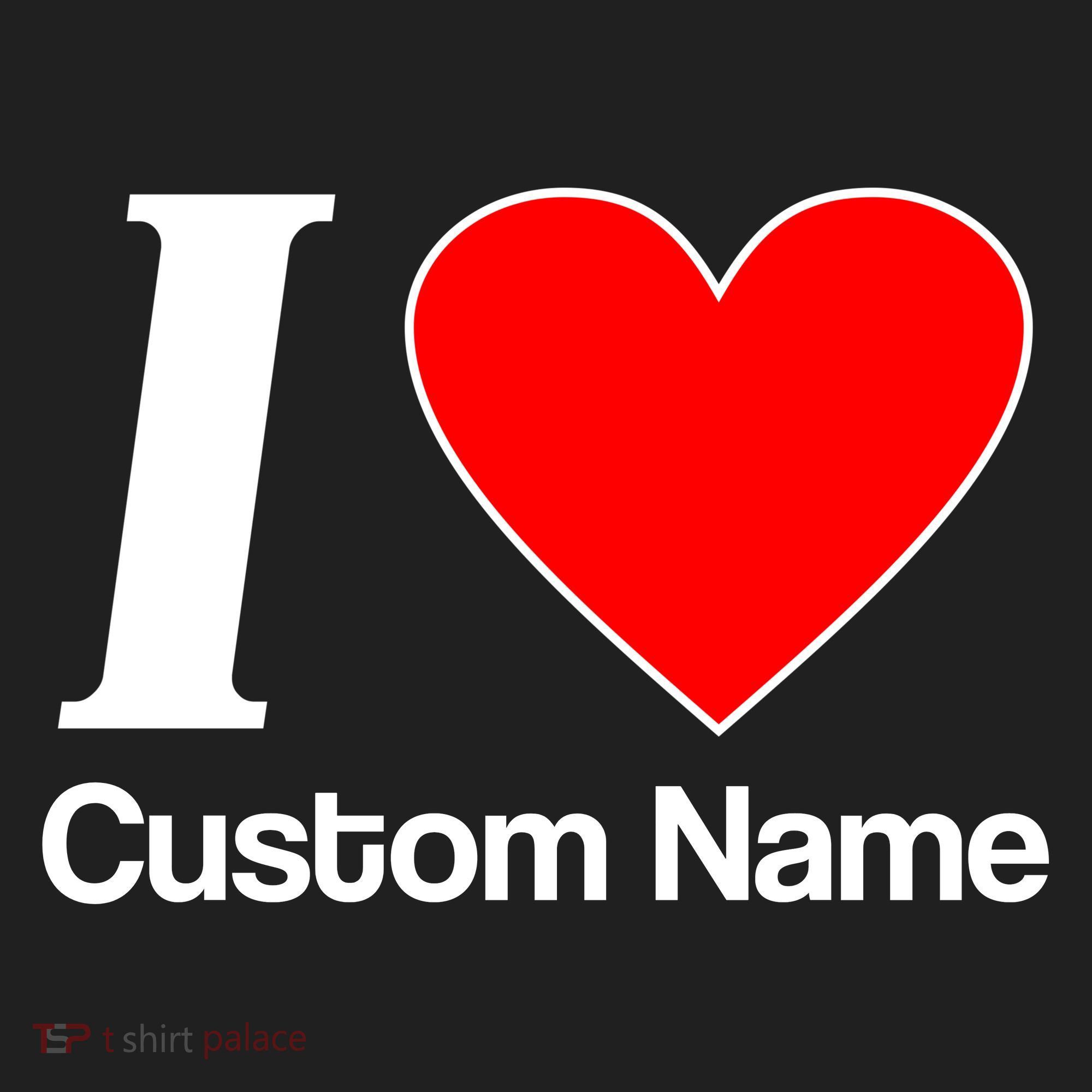I Heart Custom Name Text Personalize Golf Towel