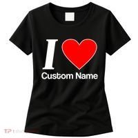 I Heart Custom Name Text Personalize Women's T-Shirt thumb 0