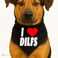 I Heart Dilfs USA-Made Doggie Bandana thumb 1
