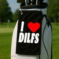 I Heart Dilfs Golf Towel thumb 2