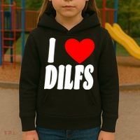 I Heart Dilfs Kids Hoodie thumb 3