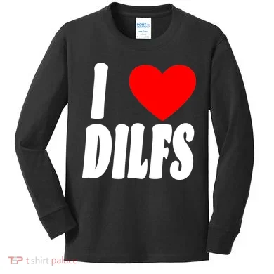 I Heart Dilfs Kids Long Sleeve Shirt