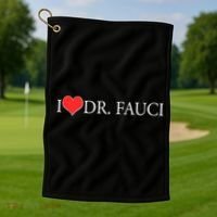 I Heart Dr Fauci Golf Towel thumb 1