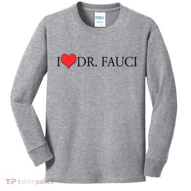 I Heart Dr Fauci Kids Long Sleeve Shirt