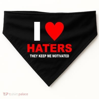 I Heart Haters USA-Made Doggie Bandana