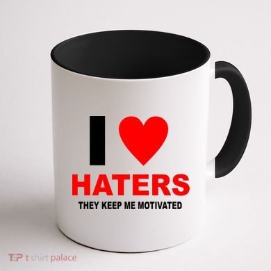 I Heart Haters Coffee Mug back