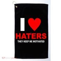 I Heart Haters Golf Towel thumb 0