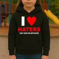 I Heart Haters Kids Hoodie thumb 3