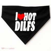 I Heart Hot Dilfs USA-Made Doggie Bandana thumb 0