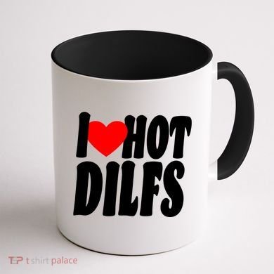 I Heart Hot Dilfs Coffee Mug back
