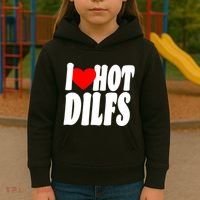 I Heart Hot Dilfs Kids Hoodie thumb 3