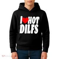 I Heart Hot Dilfs Kids Hoodie thumb 4