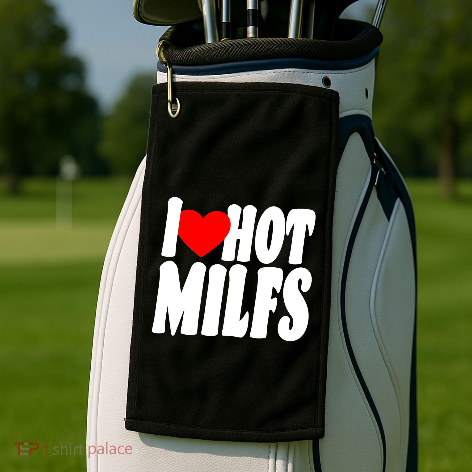 I Heart Hot Miffs Golf Towel