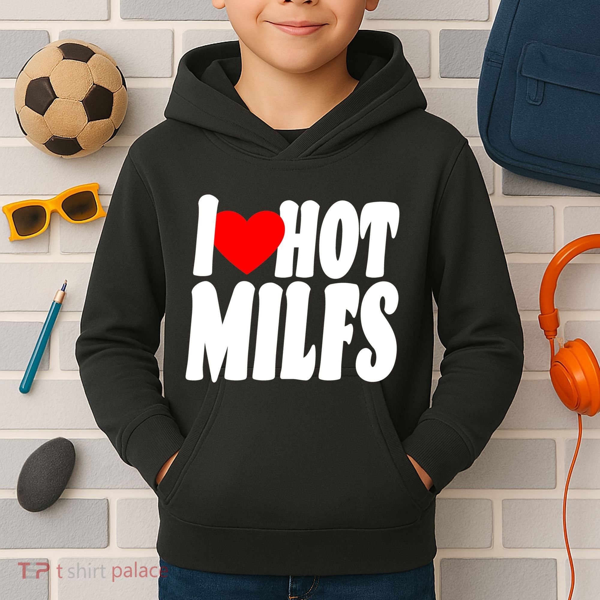 I Heart Hot Miffs Kids Hoodie