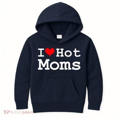 I Heart Hot Moms Kids Hoodie