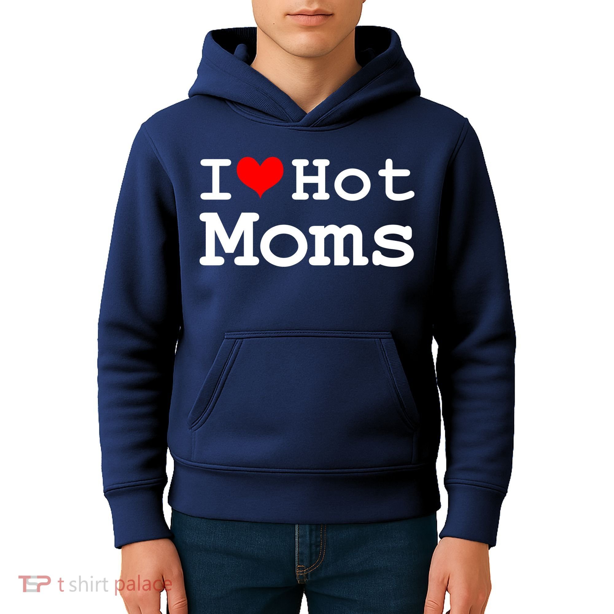 I Heart Hot Moms Kids Hoodie