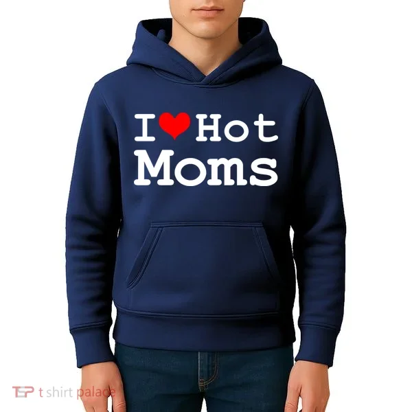 I Heart Hot Moms Kids Hoodie