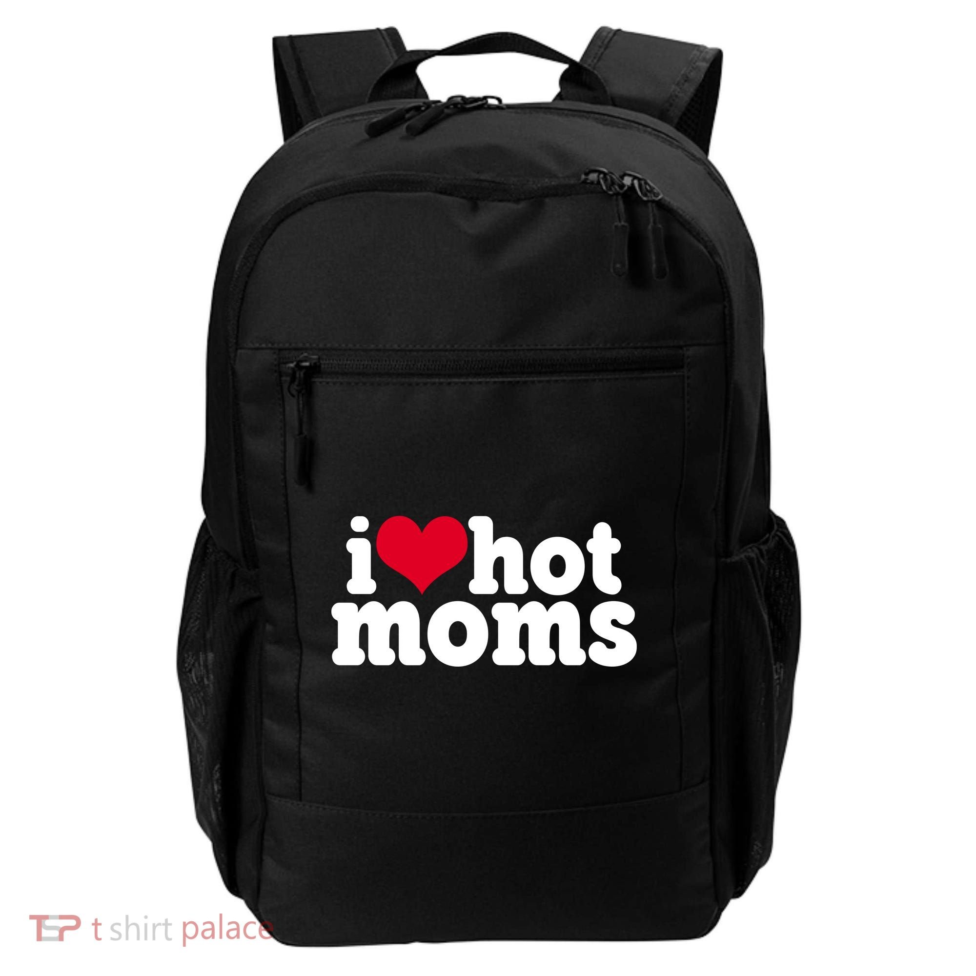 I Heart Hot Moms Funny Meme Backpack