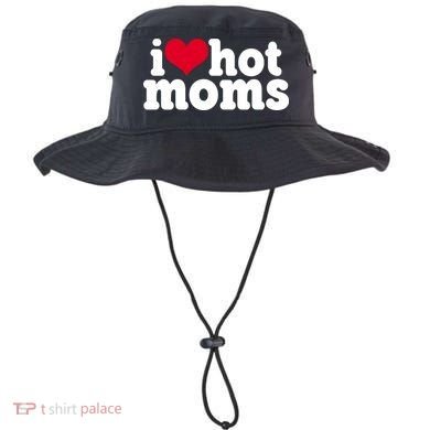 I Heart Hot Moms Funny Meme Bucket Hat