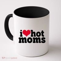 I Heart Hot Moms Funny Meme Coffee Mug thumb 0