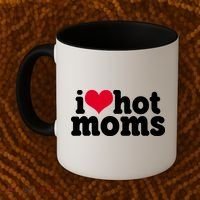 I Heart Hot Moms Funny Meme Coffee Mug thumb 2