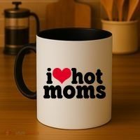 I Heart Hot Moms Funny Meme Coffee Mug thumb 4