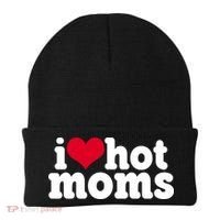I Heart Hot Moms Funny Meme Beanie thumb 0