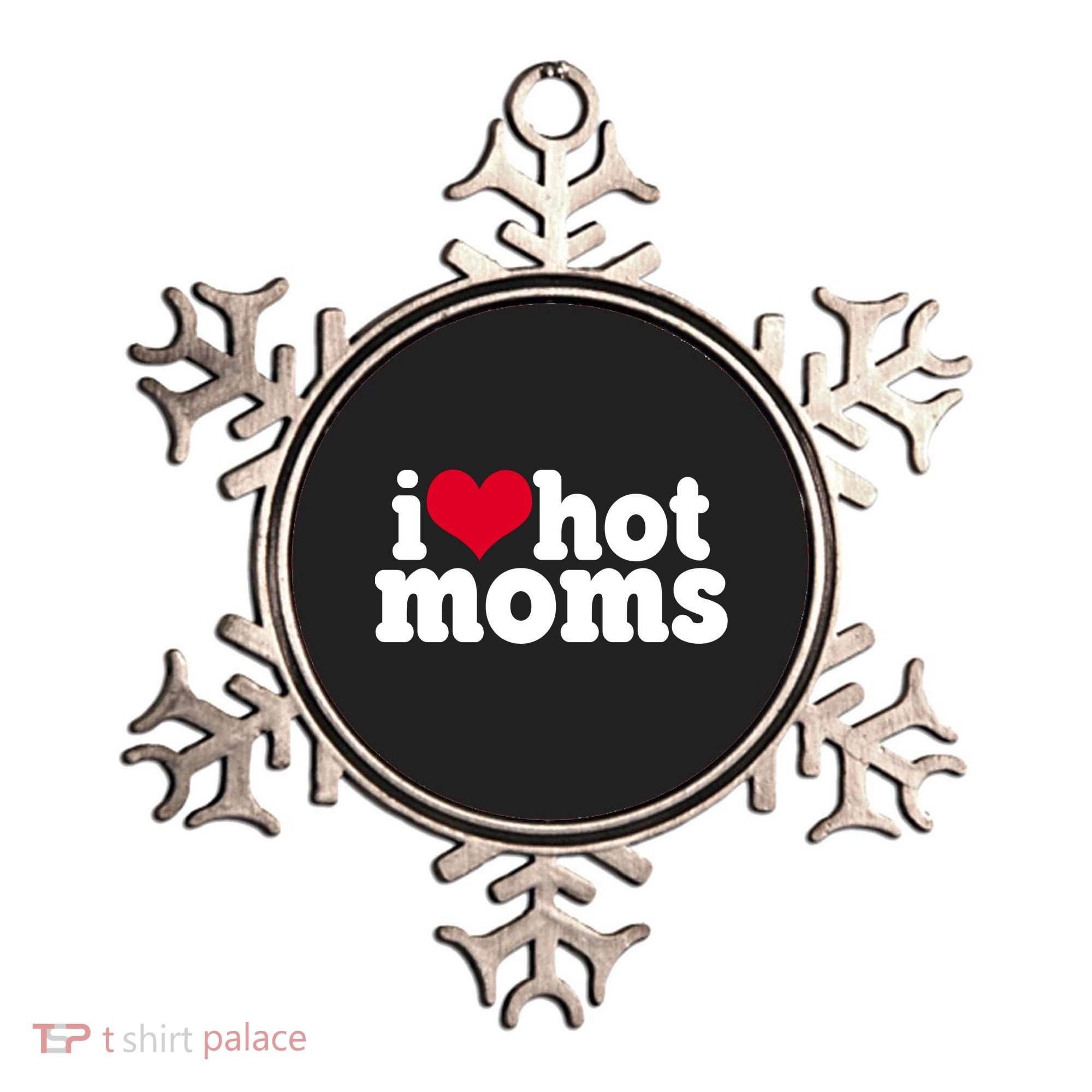 I Heart Hot Moms Funny Meme Ornament