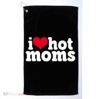 I Heart Hot Moms Funny Meme Golf Towel thumb 0