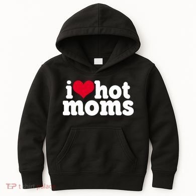 I Heart Hot Moms Funny Meme Kids Hoodie