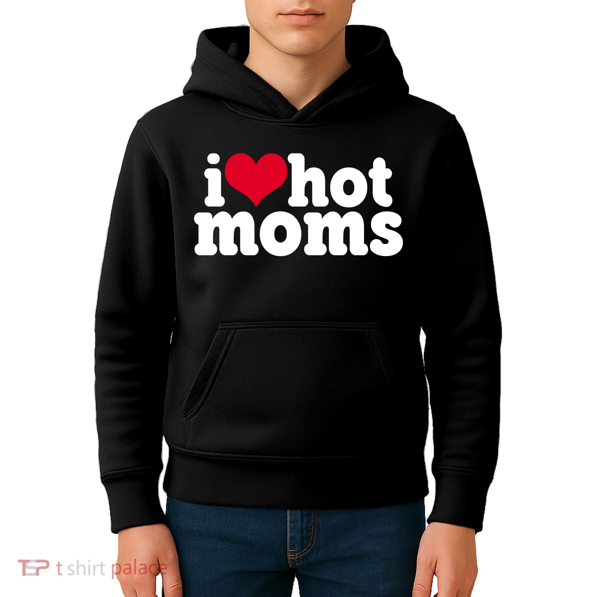 I Heart Hot Moms Funny Meme Kids Hoodie
