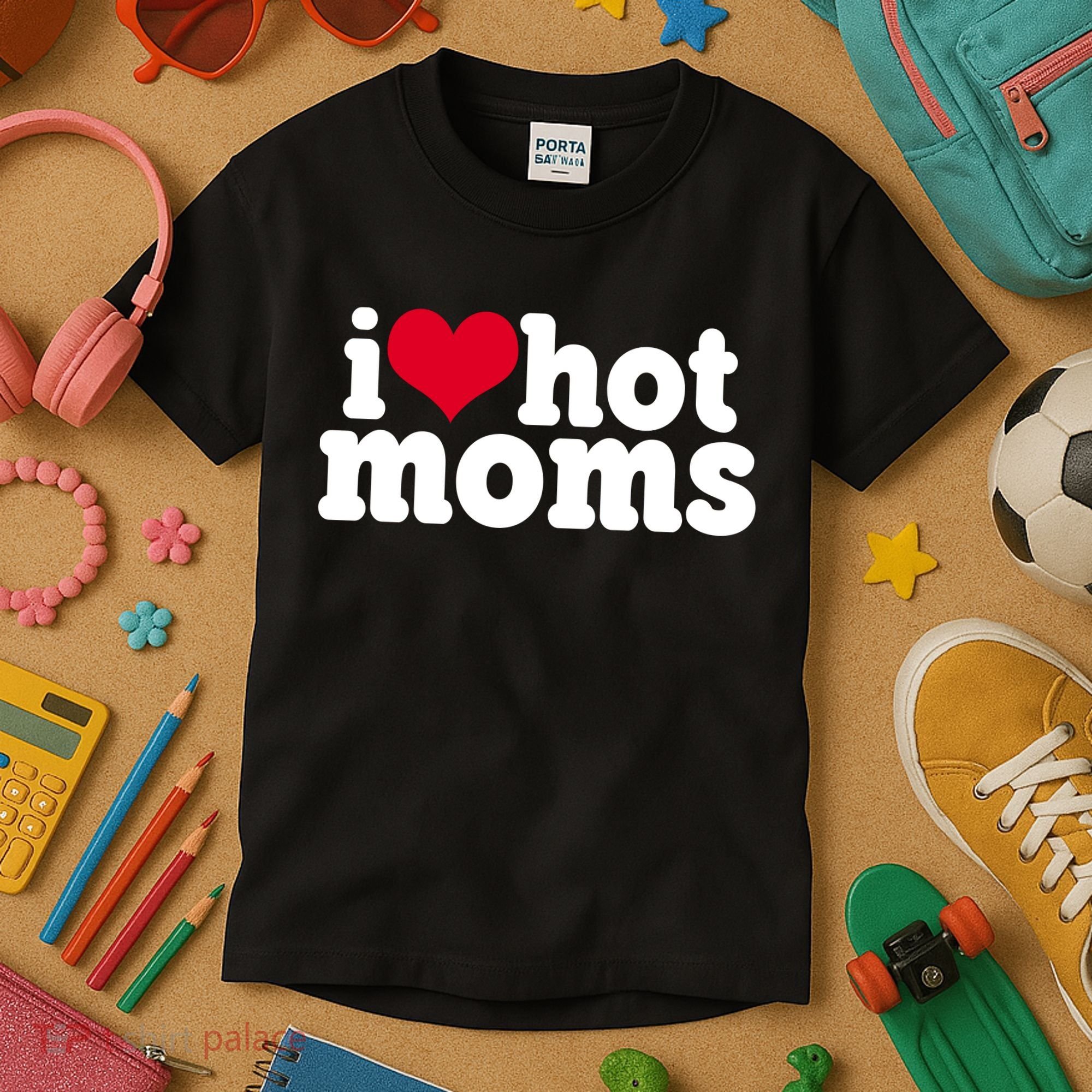 I Heart Hot Moms Funny Meme Kids T-Shirt