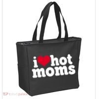 I Heart Hot Moms Funny Meme Tote Bag thumb 2