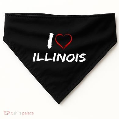 I Heart Illinois  USA-Made Doggie Bandana