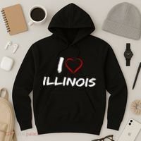 I Heart Illinois  Hoodie thumb 3