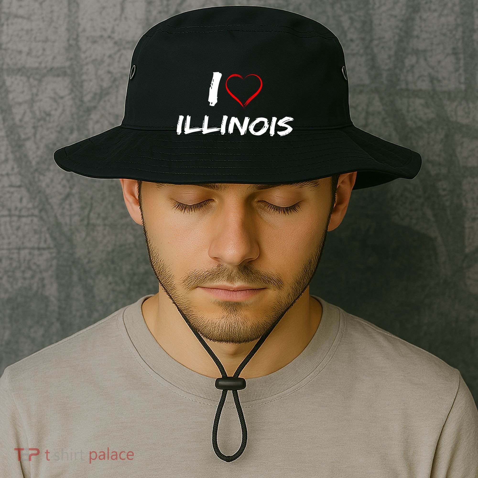 I Heart Illinois  Bucket Hat