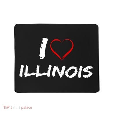 I Heart Illinois  Mousepad