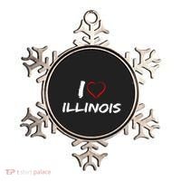 I Heart Illinois  Ornament thumb 0