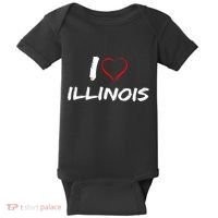I Heart Illinois  Baby Bodysuit thumb 0