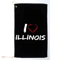 I Heart Illinois  Golf Towel thumb 0